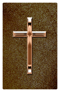 DF35T 510 BZ SH BR Bronze Single Cross Shimmer Brown Background